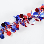 Amerikos nepriklausomybės dienos srovelės 2M gražūs barų papuošimai spalvingi blizgučių girliandos Kalėdų eglutės vestuvių festivalio dekorai