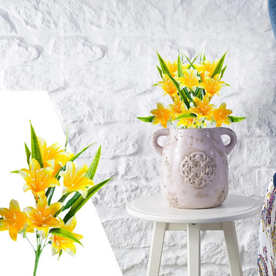 Lelijos gėlės Dirbtinės gėlės vazonuose Vestuvių dekoravimas Sausų gėlių dekoravimas Dirbtinės ramunės gėlės su stiebais