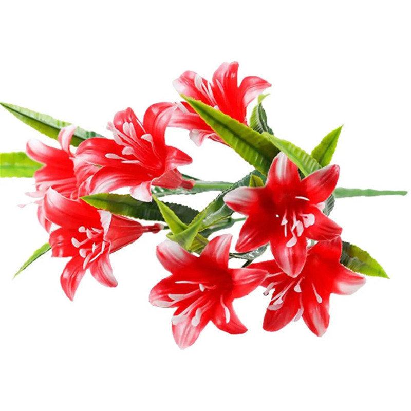 Lelijos gėlės Dirbtinės gėlės vazonuose Vestuvių dekoravimas Sausų gėlių dekoravimas Dirbtinės ramunės gėlės su stiebais