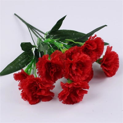 10 cap de garoafa Buchet de flori artificiale matase plastic flori false simulare plante decor pentru nunta gradina fereastra masa