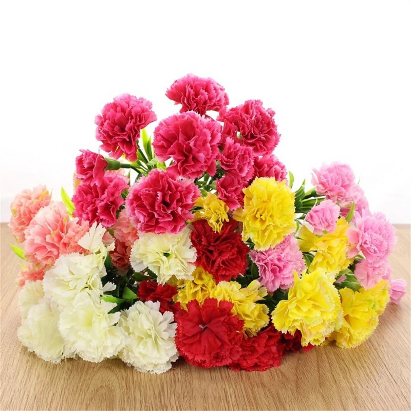 10 cap de garoafa Buchet de flori artificiale matase plastic flori false simulare plante decor pentru nunta gradina fereastra masa