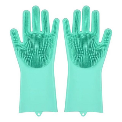 Rukavice za pranje posuđa Čarobne silikonske gumene rukavice za pranje posuđa za kućanstvo Spužva za ribanje Kuhinjski alati za čišćenje