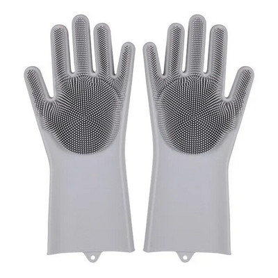 Rukavice za pranje posuđa Čarobne silikonske gumene rukavice za pranje posuđa za kućanstvo Spužva za ribanje Kuhinjski alati za čišćenje