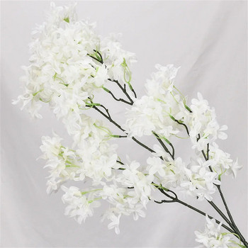 97cm Μπουκέτο Λιλά Τεχνητό Κεράσι Μωβ Λιλά Λουλούδια Διακόσμηση Γάμου Προσομοίωση Ψεύτικο λουλούδι