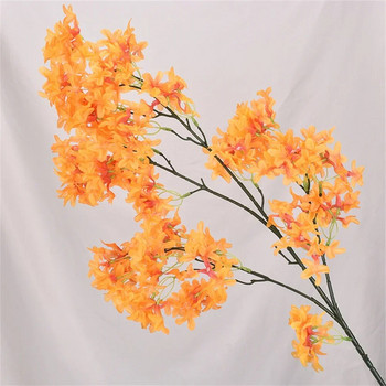 97cm Μπουκέτο Λιλά Τεχνητό Κεράσι Μωβ Λιλά Λουλούδια Διακόσμηση Γάμου Προσομοίωση Ψεύτικο λουλούδι