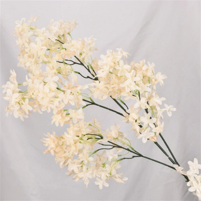 97 cm-es lila csokor műcseresznye lila lila virágok esküvői dekoráció szimuláció hamis virág