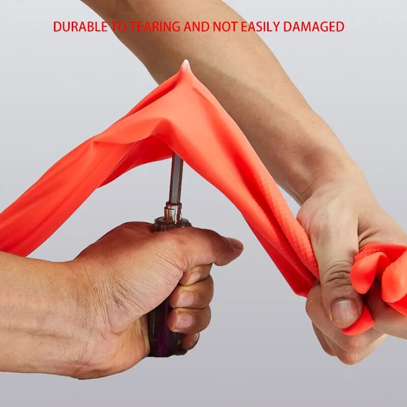 Rukavice za pranje posuđa od lateksa, izuzetno duge, debele, neklizajuće, otporne na habanje, kuhinjske, kućanske poslove, čišćenje automobila, pranje odjeće, gumene rukavice