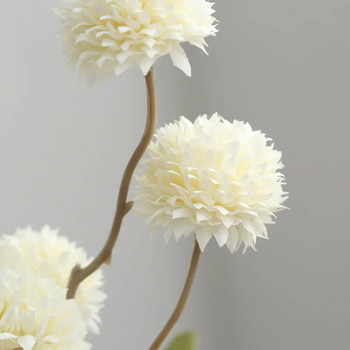 5 глави Глухарче Копринени изкуствени цветя за декор на домашна стая Сватбен букет Външна градина Булчински аксесоари Фалшиви цветя