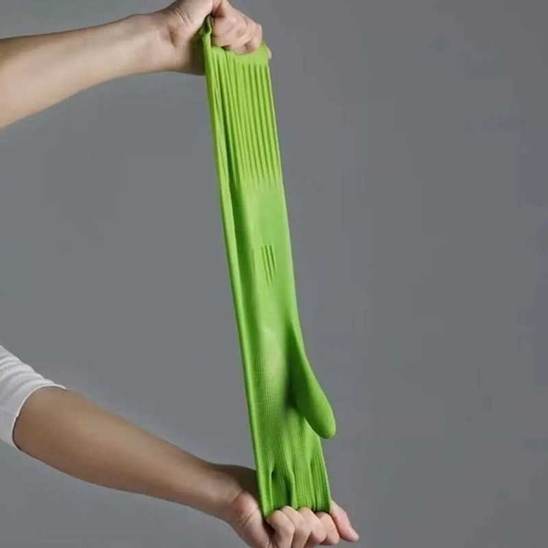 1 par izdržljivih gumenih rukavica kuhinjskih rukavica za pranje posuđa dugih debelih zaštitnih rukavica za čišćenje za žene koje peru posuđe