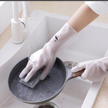 Водоустойчиви домакински почистващи ръкавици Почистване на кухня Латексови перални ръкавици за миене на съдове Износоустойчиви гумени ръкавици