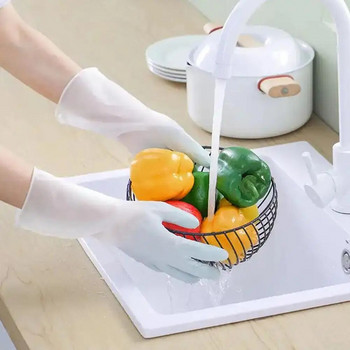 Γάντια οικιακού καθαρισμού Γάντια οικιακής κουζίνας για πλύσιμο πιάτων ντεγκραντέ Χρώμα Γάντια από καουτσούκ σπιτιού με νύχια αδιάβροχα