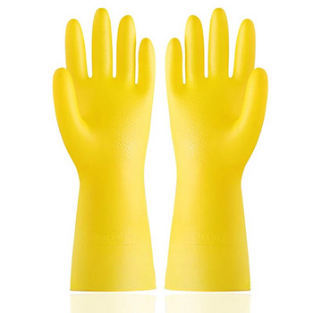1 чифт водоустойчиви гумени латексови ръкавици за миене на съдове Кухненски издръжливи почистващи домакински задължения Инструменти за миене на съдове Женски