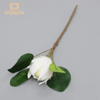 WQNJIN 55cm Μεγάλο Μονόκλαδο Τεχνητό Λουλούδι Πλαστικό Ψεύτικα Φυτά Monarch Flower Lotus Magnolia Διακόσμηση Γάμου Γάμου