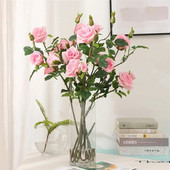 Hidratant 5-furculițe Trandafir Camelia Artificială Acasă Living Hotel Decorare cu flori false