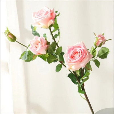 Hidratant 5-furculițe Trandafir Camelia Artificială Acasă Living Hotel Decorare cu flori false