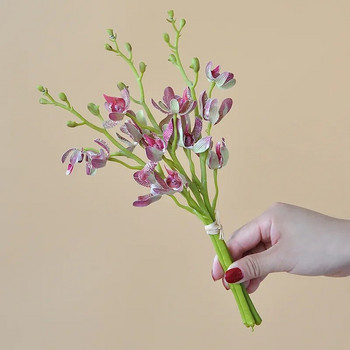 30 εκ. τεχνητή πεταλούδα ορχιδέα 3 κεφαλιού Δέσιμο χεριών κοντό δέμα σαλονιού Διακοσμητικά λουλουδάτα υλικά