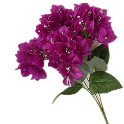 Egy selyem Bougainvillea Glabra csokor virág mesterséges Bougainvillea Spectabilis fa szár esküvői virágkötészethez 6 szín