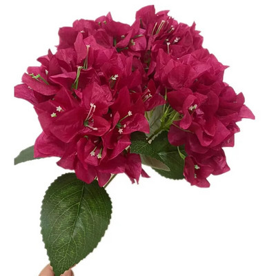 Egy selyem Bougainvillea Glabra csokor virág mesterséges Bougainvillea Spectabilis fa szár esküvői virágkötészethez 6 szín