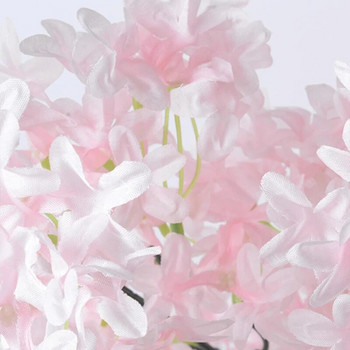 Τεχνητό λιλά μεταξωτό ύφασμα Σπίτι Ξενοδοχείο Οροφή Γάμος Δρόμος Λουλούδι Αψίδα Διακόσμηση Σταυρός μακριά κλαδιά Cherry Blossom