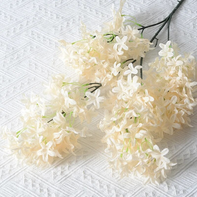 Mesterséges lila selyemszövet Kezdőlap Szálloda Mennyezet Esküvői út Virágív Dekoráció Kereszt Hosszú ágak Cseresznyevirág