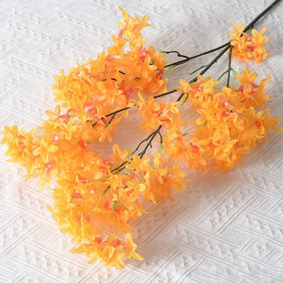 Mesterséges lila selyemszövet Kezdőlap Szálloda Mennyezet Esküvői út Virágív Dekoráció Kereszt Hosszú ágak Cseresznyevirág