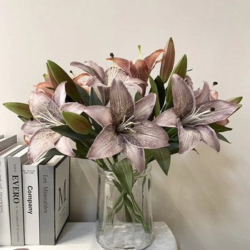 Τεχνητά φυτά Στολίδι Premium κρίνος Τεχνητό λουλούδι Σαλόνι Ντουλάπα Τηλεόρασης Τραπεζαρία Βάζο Διακόσμηση με λουλούδια