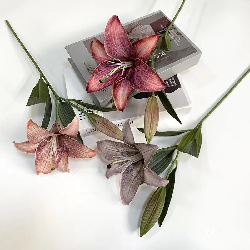 Ornament cu plante artificiale Crin premium Flori artificiale Sufragerie Dulap TV Masa de sufragerie Vaza Aranjament floral Decor