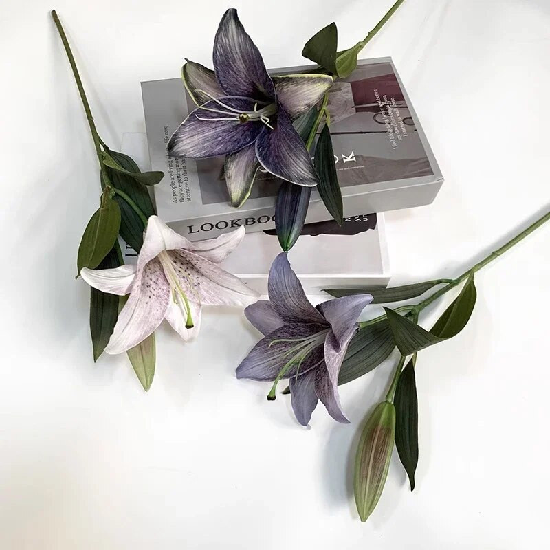 Ornament cu plante artificiale Crin premium Flori artificiale Sufragerie Dulap TV Masa de sufragerie Vaza Aranjament floral Decor