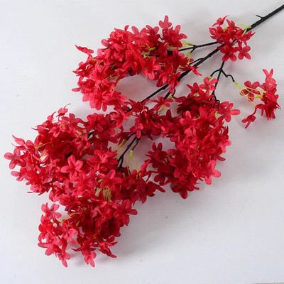 Dirbtinė alyvinė gėlė 100 cm ilgio stiebo šilkinė alyvinė gėlė vyšnių žiedas namų biuro viešbučių vestuvių vakarėliui dekoruoti