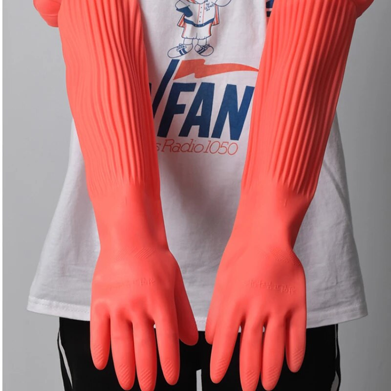 1 par produženih silikonskih rukavica za pranje posuđa gumene rukavice za pranje posuđa ribanje alata za čišćenje kućanske kuhinje