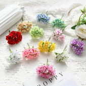 6 db Művirág Rózsa Csokor Esküvői Menyasszonyi Kártya Karácsonyi Dekorációs Váza Otthoni Kerthez Scrapbook Diy Ajándékdoboz