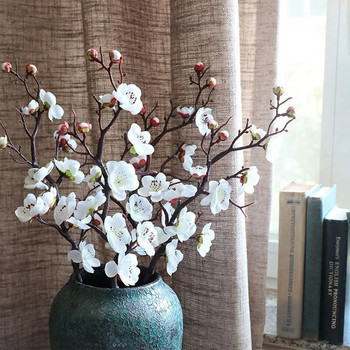 Τεχνητά λουλούδια από δαμάσκηνο Κινέζικο στυλ Κόκκινο άνθος κερασιάς Ψεύτικα λουλούδια Μετάξι ψεύτικα λουλούδια Τεχνητό φυτό Διακόσμηση σπιτιού