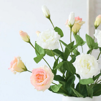 4 τμχ Ενυδατικό 2 Heads Eustoma Τεχνητά Λουλούδια Real Touch Flowers Διακόσμηση σπιτιού Γαμήλια ανθοδέσμη Τραπέζι λουλουδόκοσμο