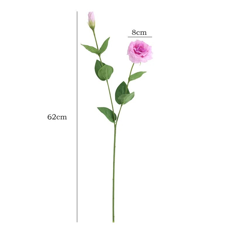 4db Hidratáló 2fejű Eustoma Művirágok Valódi érintés Virágok Dekoráció Otthon Esküvői Csokor Buli Asztal Virágkötészeti