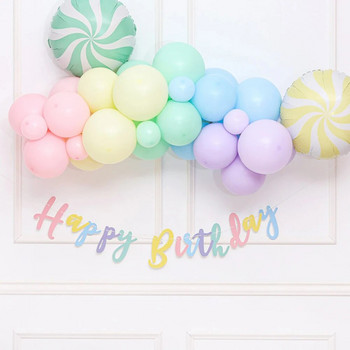 Happy Birthday Lettar Banner First Boy Girl Party Decoration Adult Kids Baby My 1st One Year Paper Garland Bunting Supplies