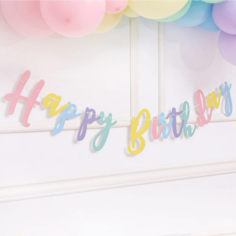 Boldog születésnapot Lettar Banner Első fiú Lány buli Dísz Felnőtt Gyerek Baba Első egyéves papírfüzér sármány kellékek