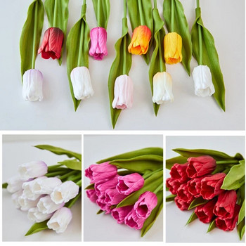 1 τμχ Tulip Artificial Flower Real Touch Τεχνητή ανθοδέσμη αφρός Ψεύτικο λουλούδι για διακόσμηση γάμου Λουλούδια Διακόσμηση κήπου σπιτιού