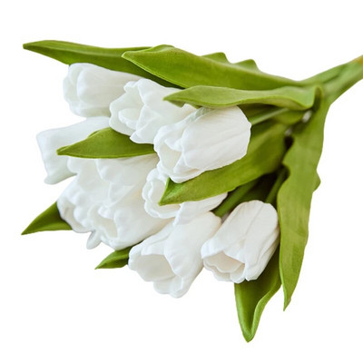 1db Tulipán művirág Real Touch mesterséges csokor hab Művirág esküvői dekorációhoz Virágok Otthoni kert dekoráció