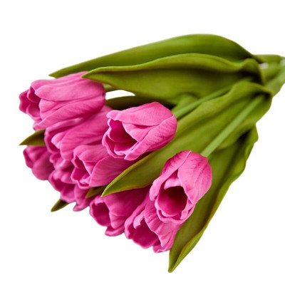 1db Tulipán művirág Real Touch mesterséges csokor hab Művirág esküvői dekorációhoz Virágok Otthoni kert dekoráció