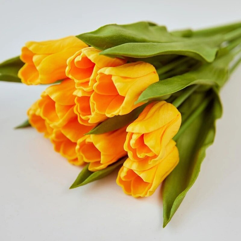 1db Tulipán művirág Real Touch mesterséges csokor hab Művirág esküvői dekorációhoz Virágok Otthoni kert dekoráció