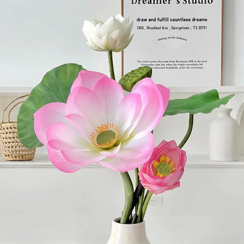 Προσομοίωση Lotus Leaf Τεχνητό λουλούδι Διακόσμηση Σαλονιού Σαλόνι με λουλούδια