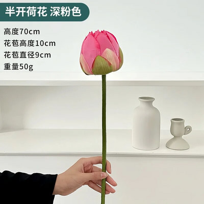 Imituotas lotoso lotoso lapų dirbtinių gėlių dekoravimas Namų svetainės gėlių kompozicijos dekoravimas