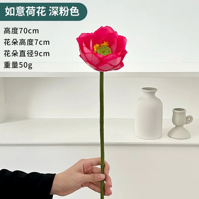 Imituotas lotoso lotoso lapų dirbtinių gėlių dekoravimas Namų svetainės gėlių kompozicijos dekoravimas