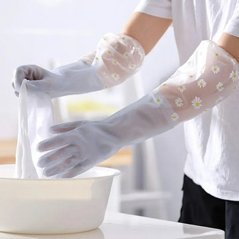 Водоустойчиви домакински почистващи ръкавици Почистване на кухня Латекс домакински миене на съдове Ръкавици за пране Устойчиви на износване гумени ръкавици