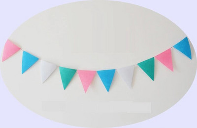 Moda 4M 12 steaguri Steaguri din țesătură albastră Bannere Banner Fanion Banner Ghirlande Baby Shower pentru petrecere de aniversare Decorare de nuntă