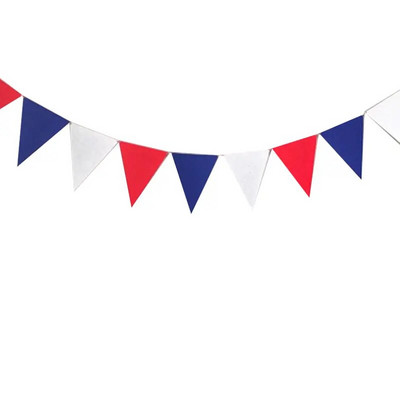 Moda 4M 12 steaguri Steaguri din țesătură albastră Bannere Banner Fanion Banner Ghirlande Baby Shower pentru petrecere de aniversare Decorare de nuntă