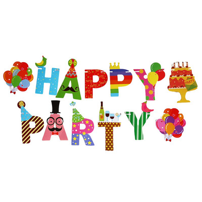 1db szett 9 8 láb szivárványos papírkártya Boldog születésnapot felirat Boldog születésnapot szalaghirdetés születésnapi partihoz születésnapi szalaghirdetés