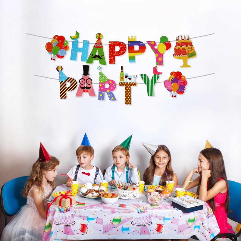 1db szett 9 8 láb szivárványos papírkártya Boldog születésnapot felirat Boldog születésnapot szalaghirdetés születésnapi partihoz születésnapi szalaghirdetés