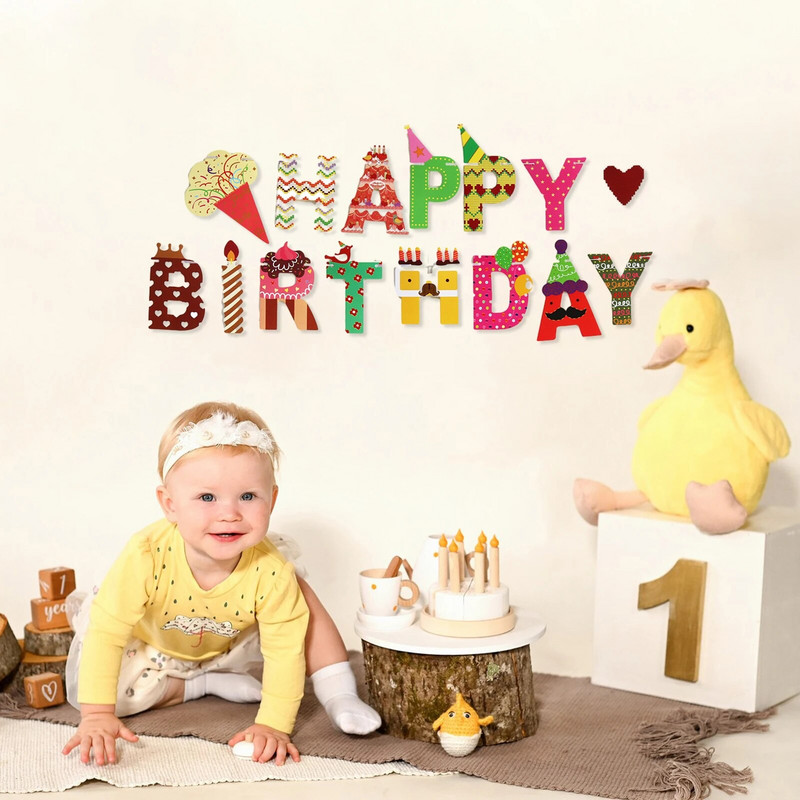 1db szett 9 8 láb szivárványos papírkártya Boldog születésnapot felirat Boldog születésnapot szalaghirdetés születésnapi partihoz születésnapi szalaghirdetés