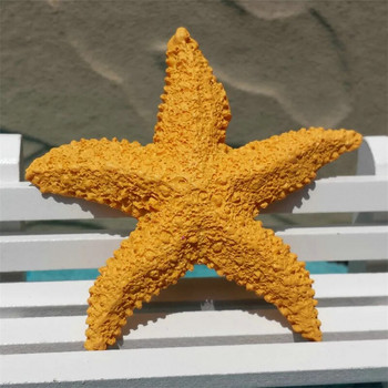 1PC Средиземноморски орнаменти Стил от смола Морска звезда Океан Домашен аквариум Подпори за стрелба Мини 7,5 см Декорации за стена